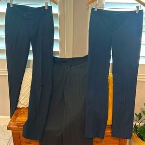 Dress pants. Black. Blue.  Brown. Pinstrip.